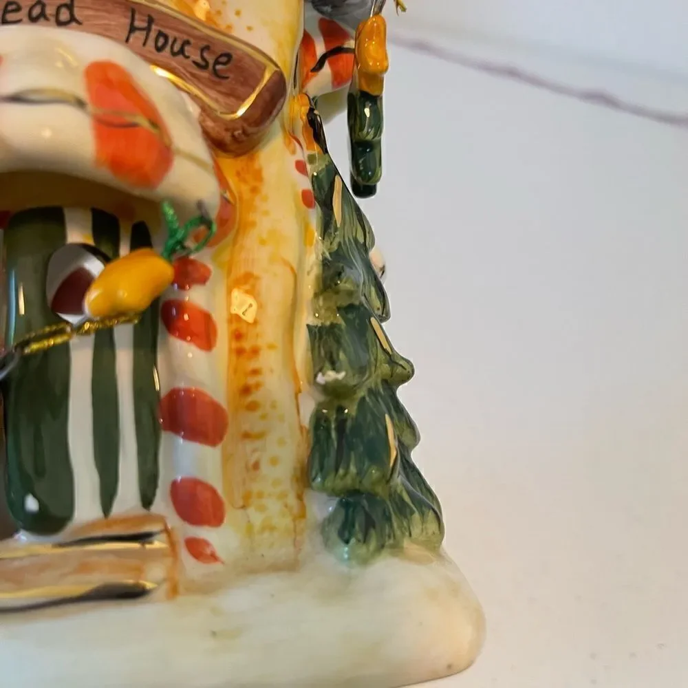 Vintage Gingerbread House hanging charms tea light cottage